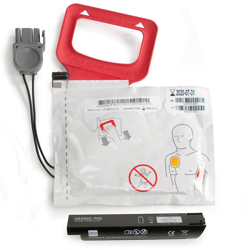 LIFEPAK CR Plus Battery and Pads Replacement Kit-11403-000002-1-Set | CPR1